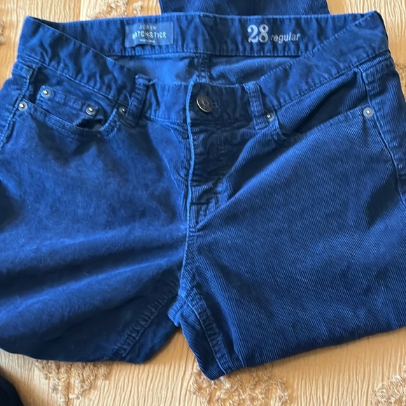 J Crew Matchstick Corduroy Pants 28R navy - Picture 4 of 4